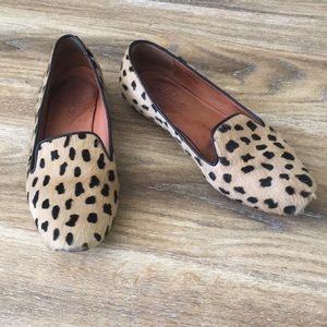 Madewell Teddy Loafers in Leopard Calf Hair
